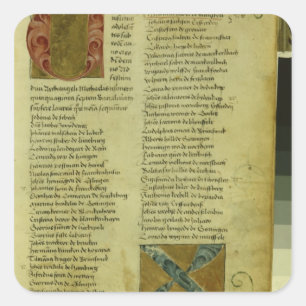 Einschreibungsblatt Martins Luthers Quadratischer Aufkleber