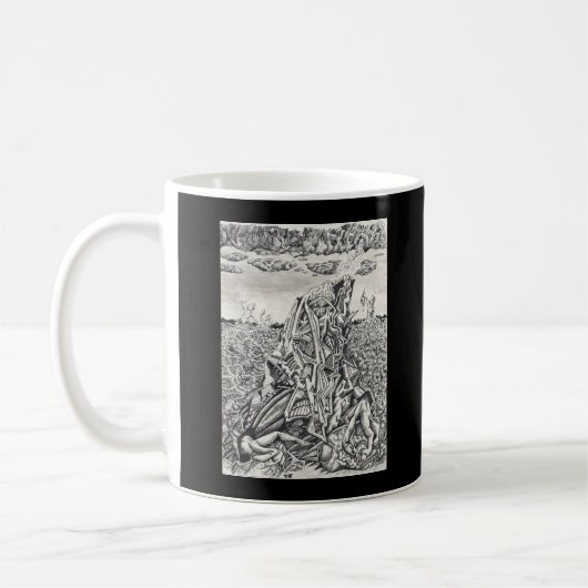 Einschüchterung, Indianerfarbe zeichnend Kaffeetasse (Links)