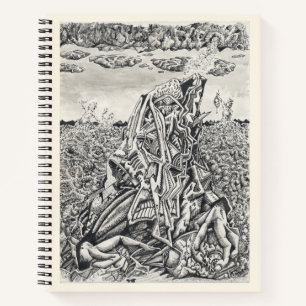 Einschüchterung, Indianerfarbe zeichnend Notizblock