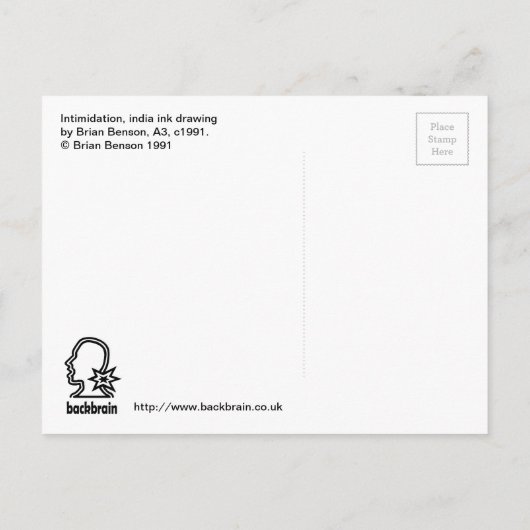 Einschüchterung Postkarte (Rückseite)