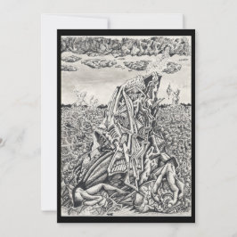 Einschüchterung, Tinte zeichnend Flachkarte