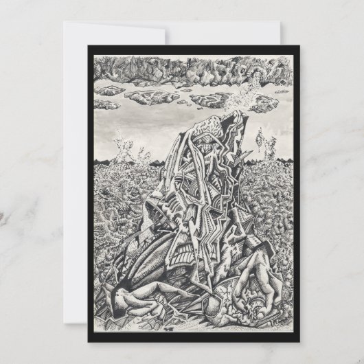 Einschüchterung, Tinte zeichnend Flachkarte (Vorderseite)