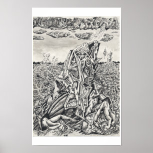 Einschüchterung, Tinte zeichnend von Brian Benson Poster