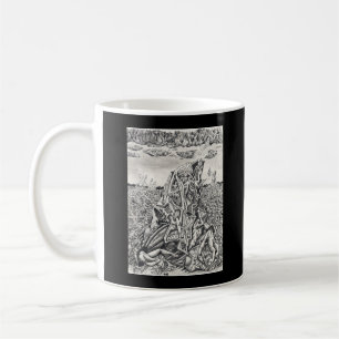 Einschüchterung, Tuschezeichnung Kaffeetasse