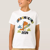 Einschulung 2026 - Dino mit Schultüte  T-Shirt (Vorderseite)