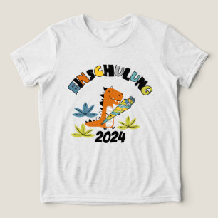 Einschulung 2026 - Dino mit Schultüte  Tri-Blend Shirt