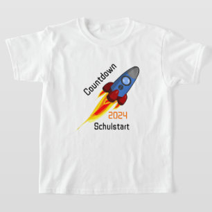 Einschulung - Countdown Schulstart 2025 - Rakete T-Shirt