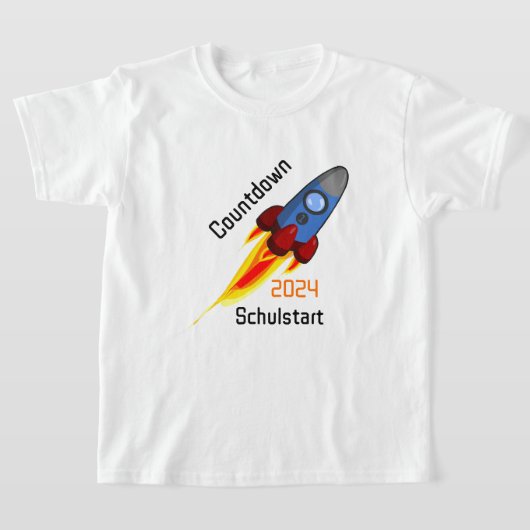Einschulung - Countdown Schulstart 2026 - Rakete | T-Shirt (Ablage )
