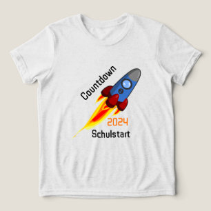 Einschulung - Countdown Schulstart 2026 - Rakete Tri-Blend Shirt