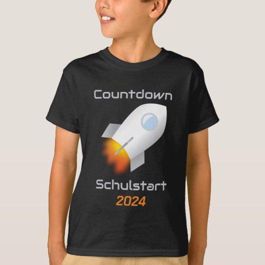 Einschulung - Countdown Schulstart - Rakete 1 | T-Shirt (Vorderseite)