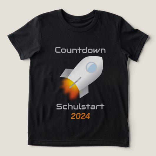 Einschulung - Countdown Schulstart - Rakete 1 | Tri-Blend Shirt (Design Vorderseite)