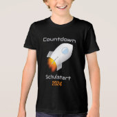 Einschulung - Countdown Schulstart - Rakete 1 | Tri-Blend Shirt (Vorderseite)