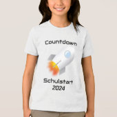 Einschulung - Countdown Schulstart - Rakete 2 | Tri-Blend Shirt (Vorderseite)
