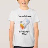 Einschulung - Countdown Schulstart - Rakete 2 | Tri-Blend Shirt (Vorderseite)