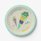 Einschulung Feier Schulkind Einschulungsfeier 2024 Pappteller (Vorderseite)