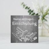 Einschulung im Tafelstil 2 (Stehend Vorderseite)