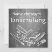 Einschulung im Tafelstil 2 (Vorderseite)