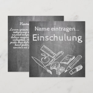 Einschulung im Tafelstil 2