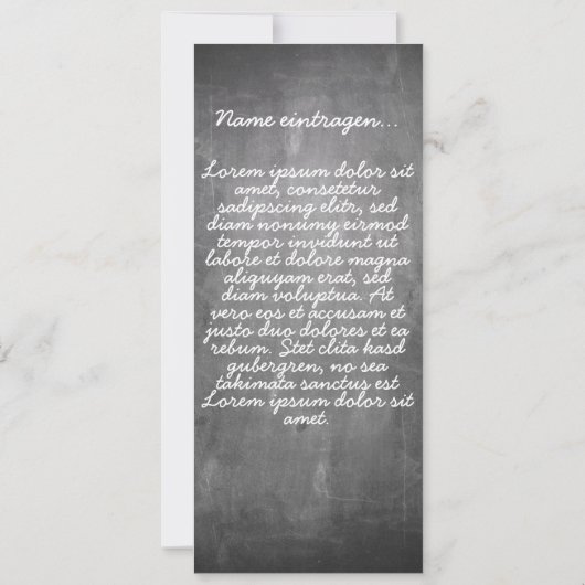 Einschulung im Tafelstil 2 (Rückseite)