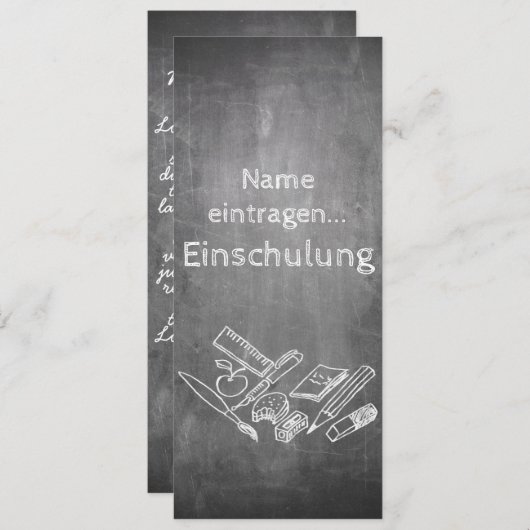 Einschulung im Tafelstil 2 (Vorne/Hinten)