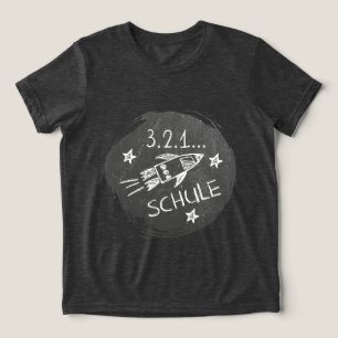 Einschulung - Schulanfang - Rakete auf Tafel   Tri-Blend Shirt