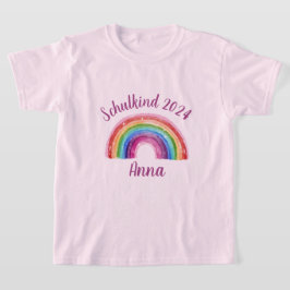 Einschulung Schulkind 2025 - Sternchen Regenbogen  T-Shirt