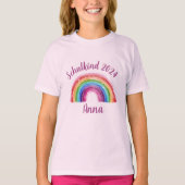 Einschulung Schulkind 2026 - Sternchen Regenbogen T-Shirt (Vorderseite)