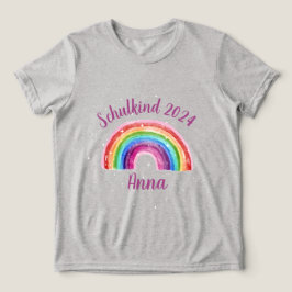 Einschulung Schulkind 2026 - Sternchen Regenbogen  Tri-Blend Shirt
