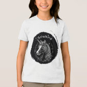 Einschulung - Schulkind - Einhorn mit Sternchen | Tri-Blend Shirt (Vorderseite)