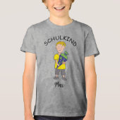 Einschulung Schulkind - Junge mit Schultüte 1 | Tri-Blend Shirt (Vorderseite)