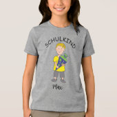 Einschulung Schulkind - Junge mit Schultüte 1 | Tri-Blend Shirt (Vorderseite)