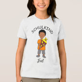 Einschulung Schulkind - Junge mit Schultüte 2 | Tri-Blend Shirt (Vorderseite)