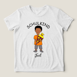Einschulung Schulkind - Junge mit Schultüte 2   Tri-Blend Shirt