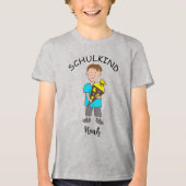 Einschulung Schulkind - Junge mit Schultüte 3 | Tri-Blend Shirt (Vorderseite)