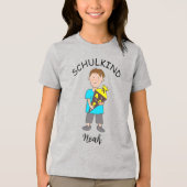 Einschulung Schulkind - Junge mit Schultüte 3 | Tri-Blend Shirt (Vorderseite)