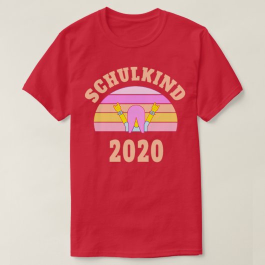Einschulung von Schülern mit Kinderrock T-Shirt (Design vorne)