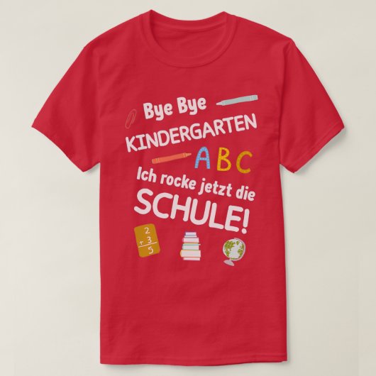 Einschulung von Schulkindern 68 T-Shirt (Design vorne)