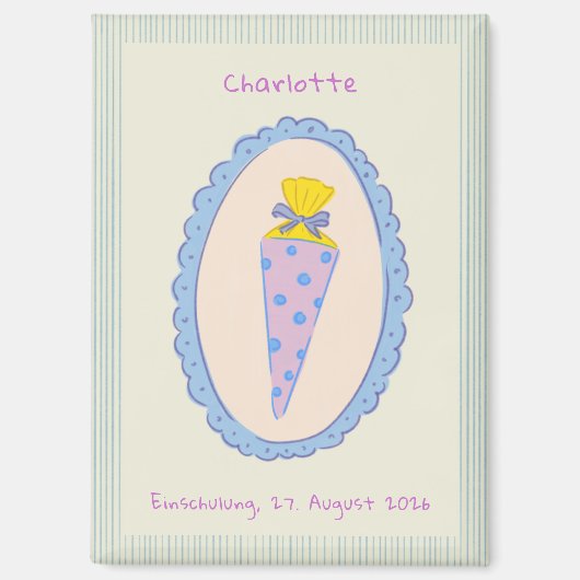 Einschulungsgeschenk Schultüte Erinnerungsstück Magnet (Vorderseite)