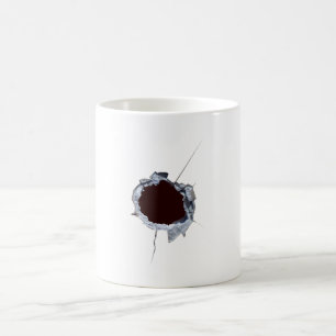 Einschussloch Kaffeetasse