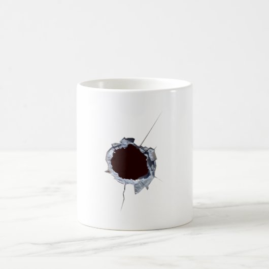 Einschussloch Kaffeetasse (Mittel)