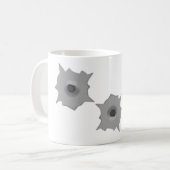 Einschussloch-Mitteilungs-Tasse Kaffeetasse (Vorderseite Links)