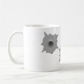 Einschussloch-Mitteilungs-Tasse Kaffeetasse (Links)