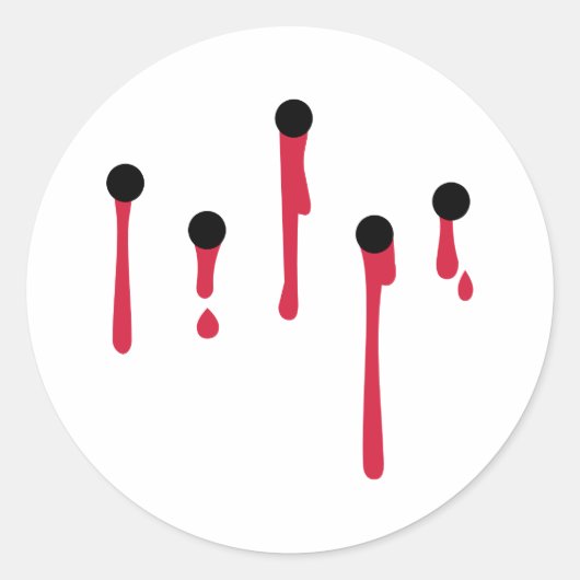 Einschusslöcher Runder Aufkleber (Vorderseite)