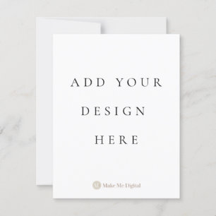 EINSEITIGE KARTE 4,25x5,5 Zoll Einladungskarte Por