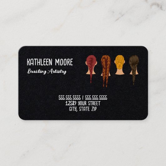 Einseitige Visitenkarte für die Haarspflege (Vorderseite)