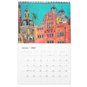 Einseitiger San Antonio-Kalender Kalender