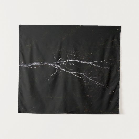 Einseitiger weißer Baum Wandteppich (Vorderseite (Horizontal))