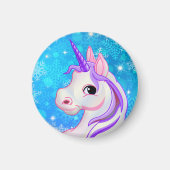 Einseitiges Gesicht und Schneeflocken. Magnet (Vorne)