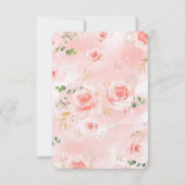 Einsetzen der Hochzeitsinformation und Details Gol Einladung (Rückseite)