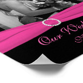 Einsetzen des Fotos in Rosa und Schwarz Poster (Ecke)